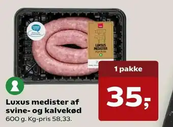 Kvickly Luxus medister af svine- og kalvekød tilbud