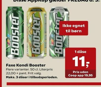Kvickly Faxe Kondi Booster tilbud