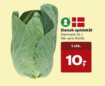 Kvickly Dansk spidskål tilbud