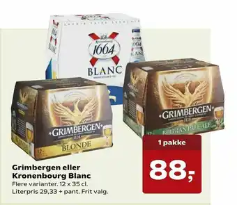 Kvickly Grimbergen eller Kronenbourg Blanc tilbud