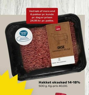 SuperBrugsen Hakket oksekød 14-18% tilbud
