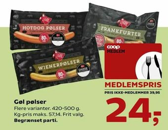 SuperBrugsen Gøl pølser tilbud