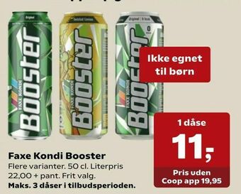 SuperBrugsen Faxe Kondi Booster tilbud