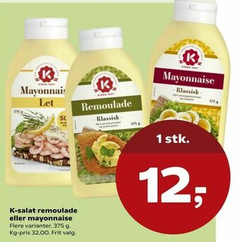 SuperBrugsen K-salat remoulade eller mayonnaise tilbud