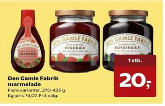 SuperBrugsen Den Gamle Fabrik marmelade tilbud