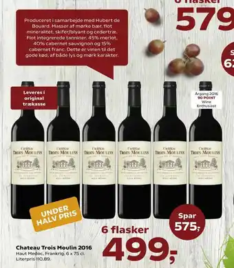 SuperBrugsen Chateau Trois Moulin 2016 tilbud
