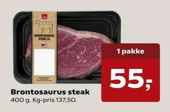 Brontosaurus steak