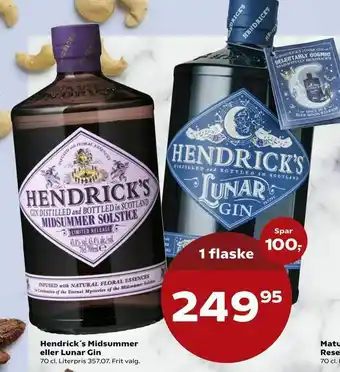 SuperBrugsen Hendrick's Midsummer eller Lunar Gin tilbud