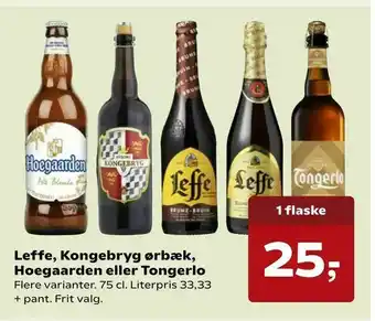 SuperBrugsen Leffe, Kongebryg ørbæk, Hoegaarden eller Tongerlo tilbud