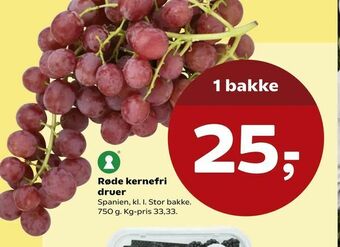 Røde kernefri druer