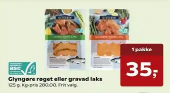 SuperBrugsen Glyngøre røget eller gravad laks tilbud