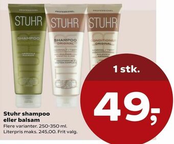 SuperBrugsen Stuhr shampoo eller balsam tilbud