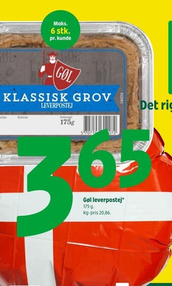 Gøl leverpostej* 175 g.