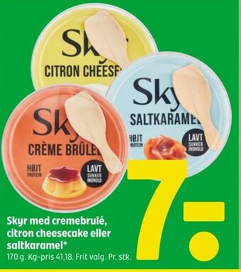 Skyr med cremebrulé, citron cheesecake eller saltkaramel