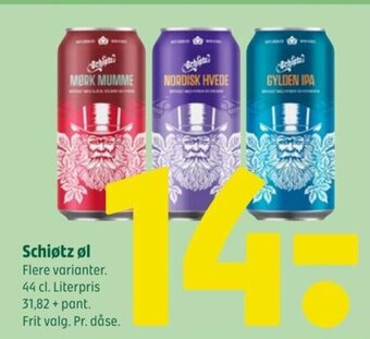 Coop 365 Schiøtz øl tilbud