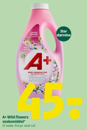 Coop 365 A+ Wild flowers vaskemiddel tilbud