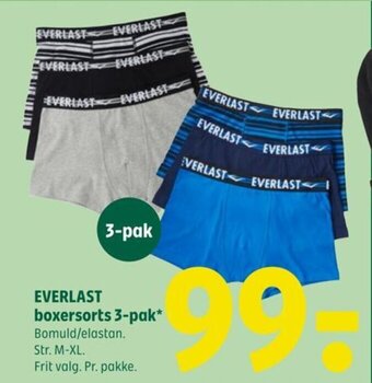 Coop 365 EVERLAST boxersorts 3-pak tilbud