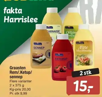 Fakta Tyskland Graasten Rem/.Ketup/ sennep tilbud