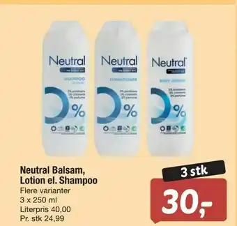 Fakta Tyskland Neutral Balsam, Lotion el. Shampoo tilbud