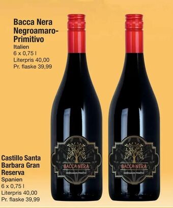 Fakta Tyskland Bacca Nera Negroamaro- Primitivo tilbud