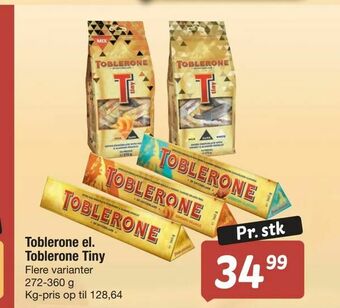 Fakta Tyskland Toblerone el. Toblerone Tiny tilbud