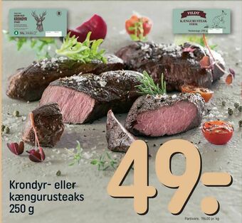 Krondyr- eller kængurusteaks