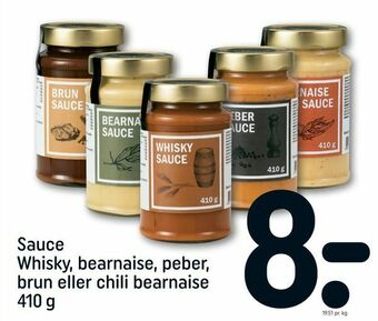REMA 1000 Sauce Whisky, bearnaise, peber, brun eller chili bearnaise tilbud