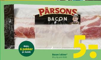 Coop 365 Bacon i skiver tilbud