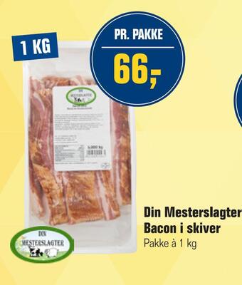 Din mesterslagter bacon i skiver