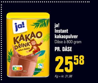 Otto Duborg Ja! instant kakaopulver tilbud