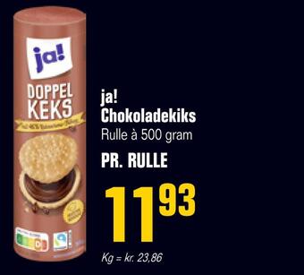 Otto Duborg Ja! chokoladekiks tilbud