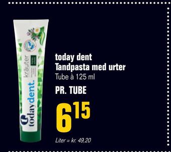 Otto Duborg Today dent tandpasta med urter tilbud
