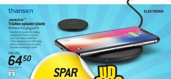 Trådløs oplader/plade