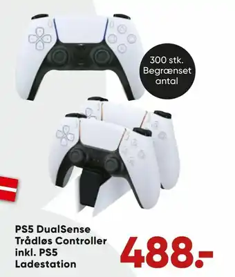 Bilka PS5 DualSense Trådløs Controller inkl. PS5 Ladestation tilbud