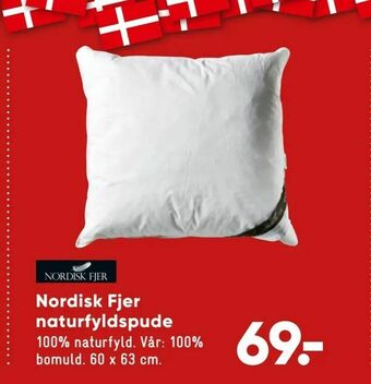 Bilka Nordisk Fjer naturfyldspude tilbud