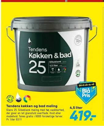 Bilka Tendens køkken og bad maling tilbud
