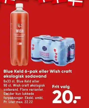 Bilka Blue Keld 6-pak eller Wish craft økologisk sodavand tilbud