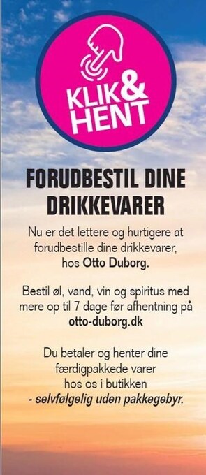 Otto Duborg Forudbestil dine drikkevarer tilbud