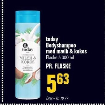 Otto Duborg Today bodyshampoo med mælk og kokos tilbud