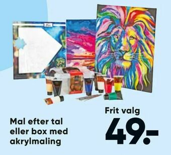 Mal efter tal eller box med akrylmaling
