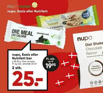 Bilka nupo, Easis eller Nutrilett bar tilbud
