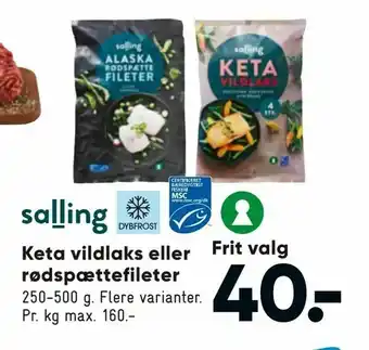 Bilka Keta vildlaks eller rødspættefileter tilbud