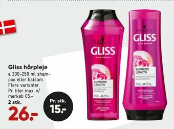 Bilka Gliss hårpleje tilbud