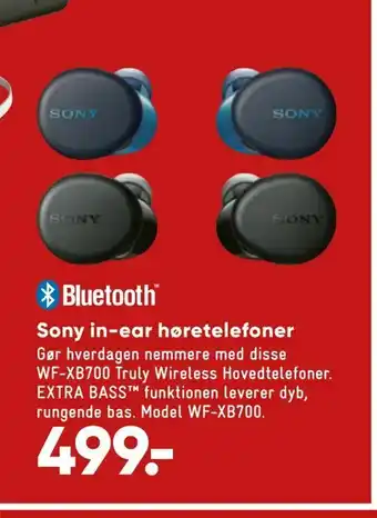 Bilka Sony in-ear høretelefoner tilbud