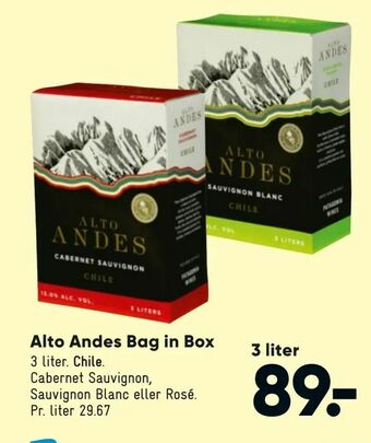 Bilka Alto Andes Bag in Box tilbud