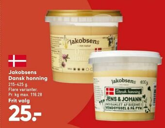 Bilka Jakobsens Dansk honning tilbud