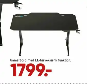 Bilka Gamerbord med EL-hæve/sænk funktion tilbud
