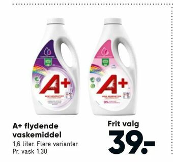 Bilka A+ flydende vaskemiddel tilbud