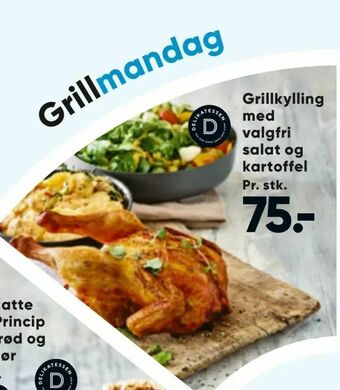 Bilka Grillkylling med valgfri salat og kartoffel tilbud