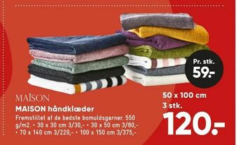 Bilka MAISON håndklæder tilbud